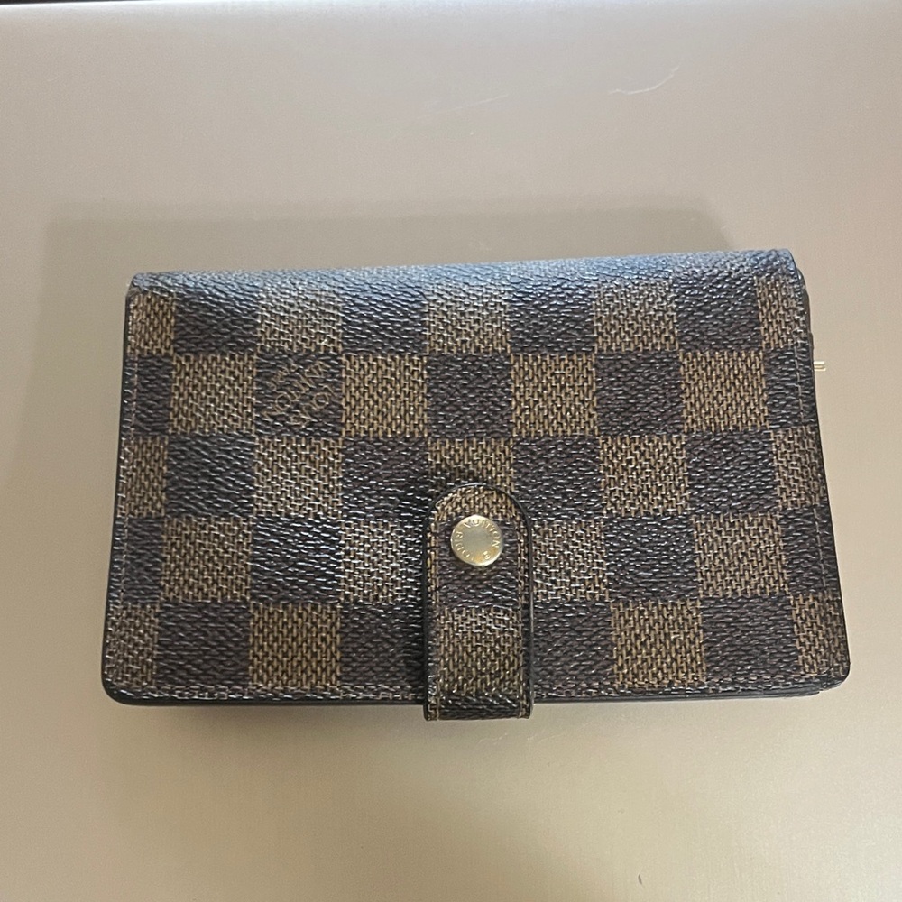 Checkered Brown Wallet